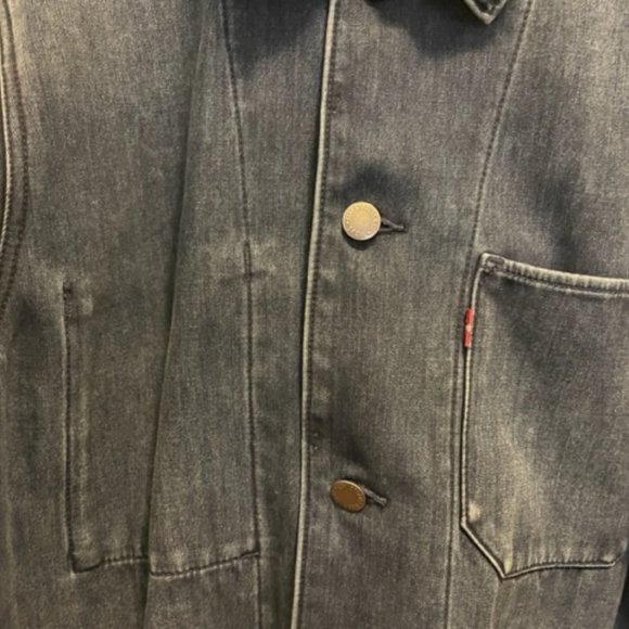 Levi's Total Warmth long denim jacket with brushed cotton lining - Picture 5 of 6